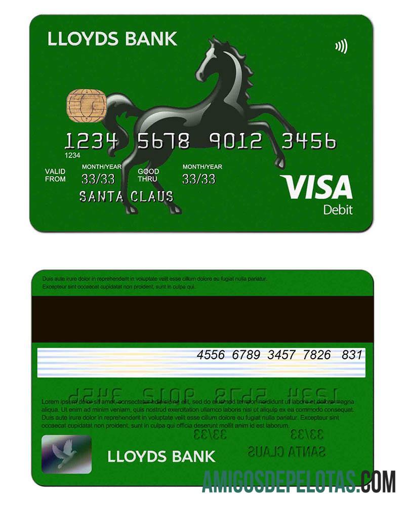 Visto de cartão de crédito Lloyds do Reino Unido baixar para verificação